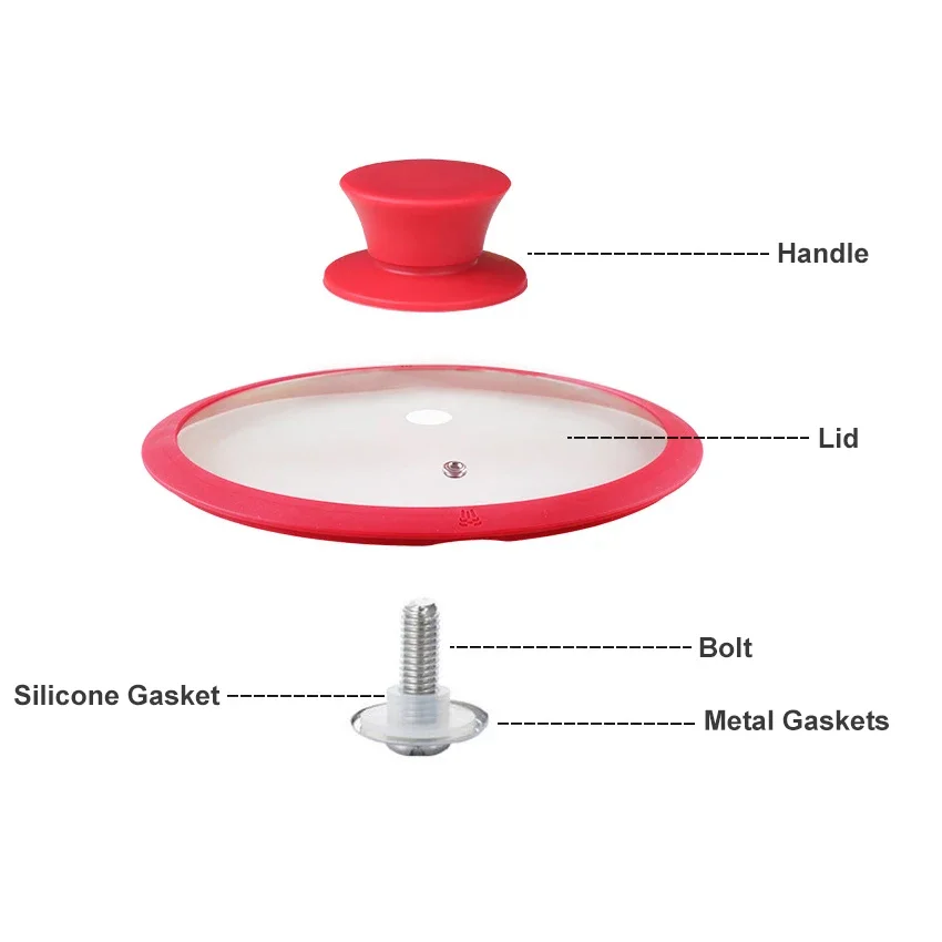 1/2/3PCS Pot Lid Knob Silicone Universal Pot Handle Replacement Kitchen Cookware Cover Knobs for Pan Lid Kitchen Accessories