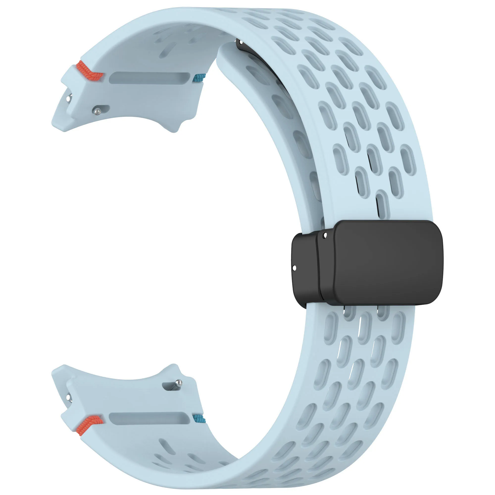 Magnetic Buckle Silicone Watch Band - 20mm Strap with No-Gap Design
