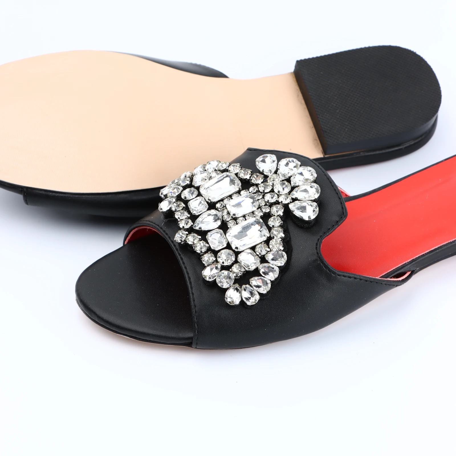 Luxury Designer Women Black Flat Print Sandals Slides Mule Shoe Brand 2023 Shoes Woman Ladies Summer Flip Flops Slippers Fashion