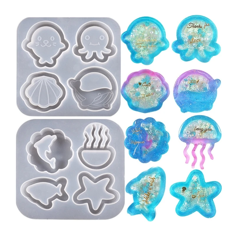 

Marine Animals Quicksand Silicone Molds DIY Craft Keychain Pendant Mold
