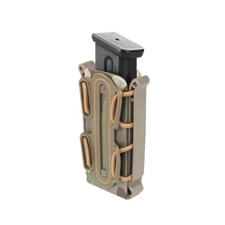 Tactical Molle 9mm Magazine Pouch with Belt Clip for Pistol Mags - Fastmag Soft Shell Holster (Cp)