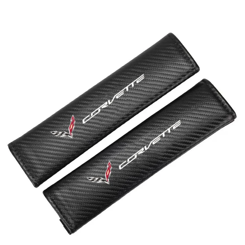 For Corvette C1 C2 C3 C4 C5 C5 C6 C7 C6-R C8 Car Seatbelt Shoulder Pad Cover Carbon Fiber Seat Belt Protector Cushion — view 4