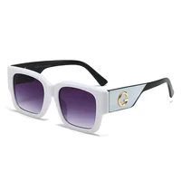 Lunettes de soleil de marque de luxe G Fashion pour femmes et hommes, lunettes carrées élégantes européennes et américaines, lunettes de créateur unisexes, protection UV400 5