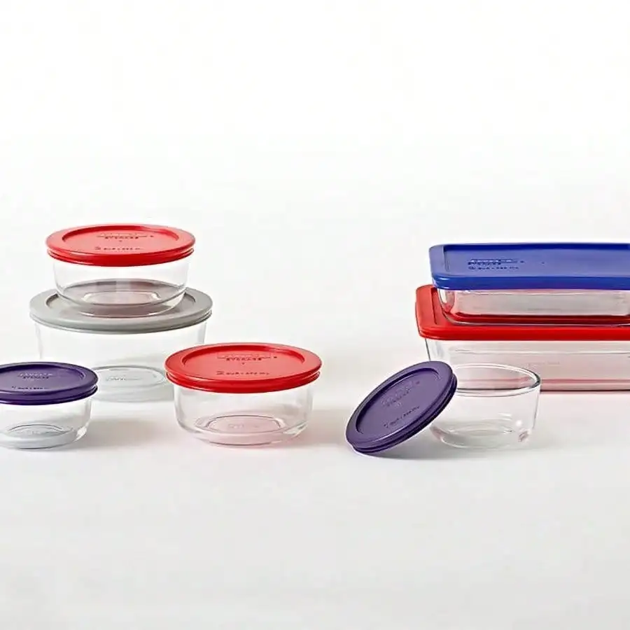 Glass Storage Container Set with Lids 14 Pieces