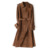 2023 Women Long Classic Real Cow Suede Coat Genuine Cowhide Top Layer Leather Trench E50