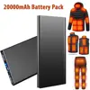 20000mAh 5V/2.1A Portable Power Bank Battery Pack for Heated Vest Jacket Pants Socks USB Power Bank for phone with Flashlight 2