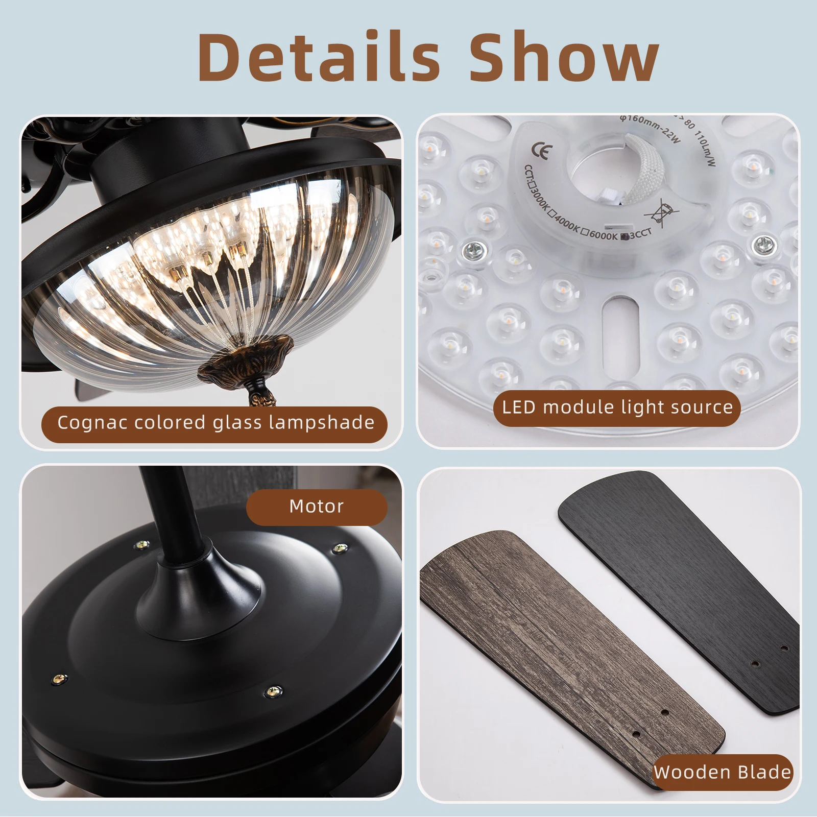 Outdoor ceiling fan light ceiling fan led ceiling fan lights led fan light pavilion garden ceiling fan waterproof intelligent variable frequency electric light