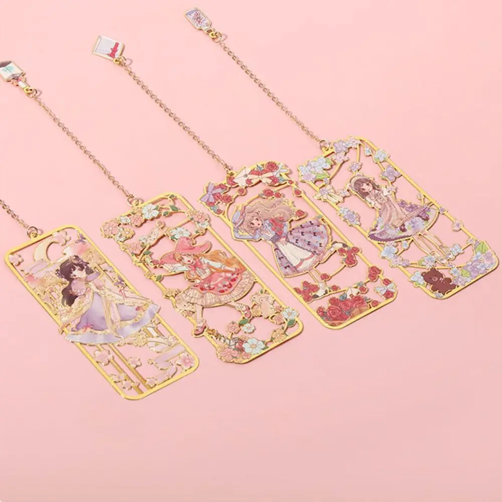 

Book Clip Cute Wind Brass Bookmark Cartoon Graduation Gift Metal Tassel Bookmark Chinese style Pagination Mark Stationery Mark