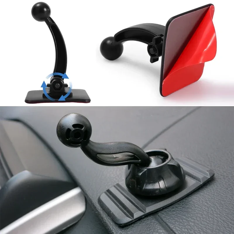 Car Universal Phone Holder 17mm Ball Head Base 180 Degree Rotation Dashboard Mount Bracket for IPhone14 13 Xiaomi Samsung Tools
