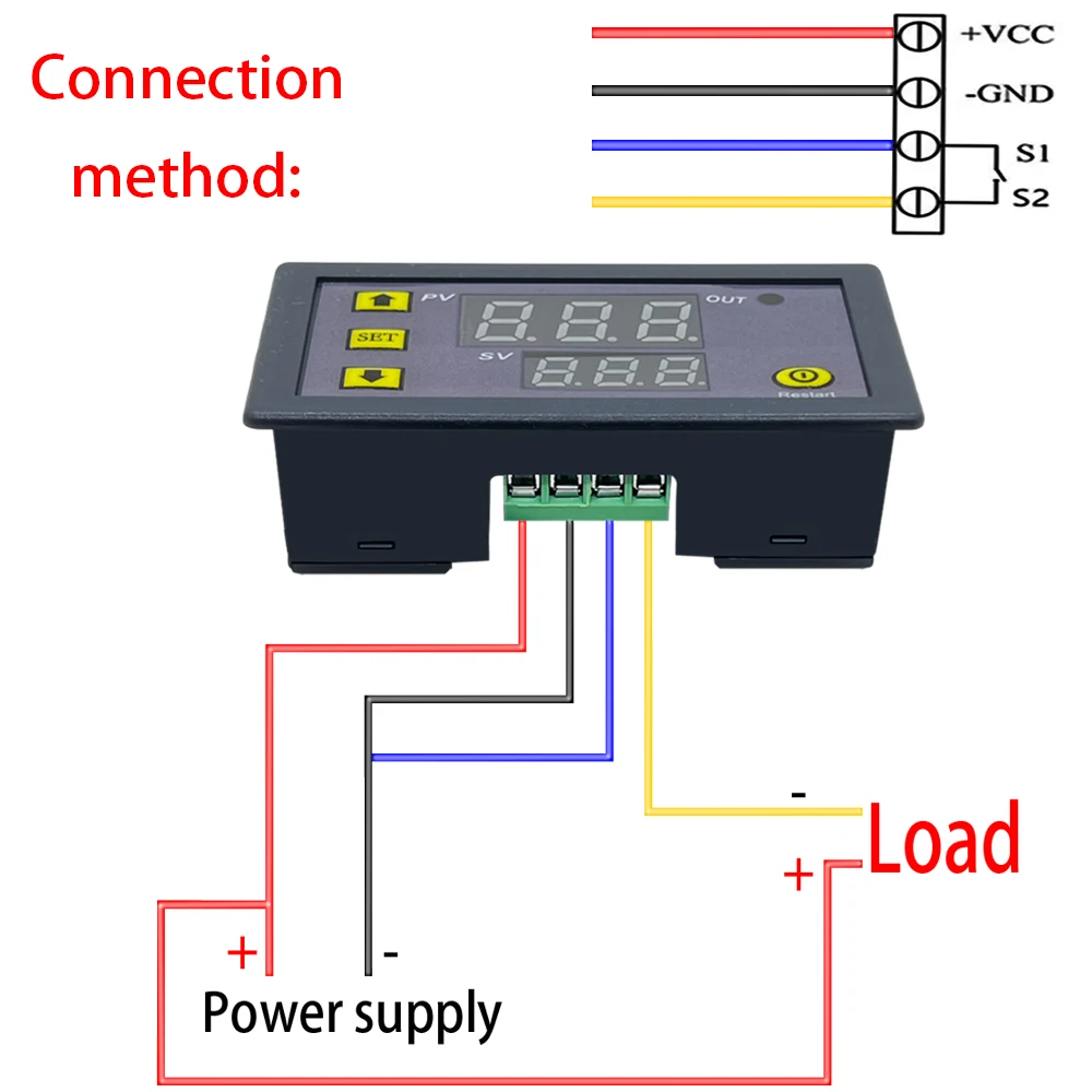 Aideepen W3230 Termostato Digitale 12V 20A - Regolatore Temperatura Per Riscaldamento/Raffreddamento (2 Pezzi) - 2