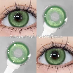 Vibrant Purple Fashion Contacts - High - Quality Soft Beauty Lenses (Yearly) (MADRID - GREEN)