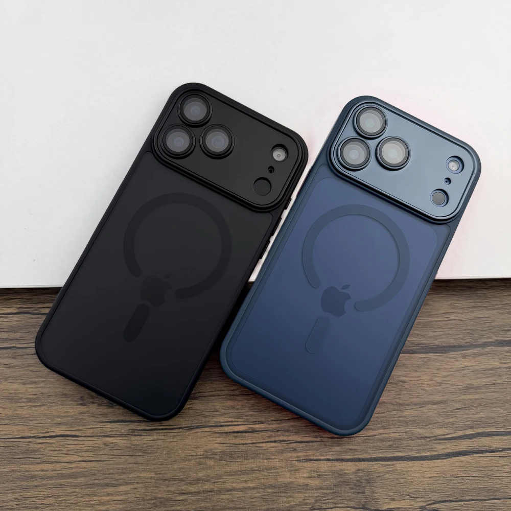 Luxury Matte Translucent iPhone Case with MagSafe Charging Compatibility