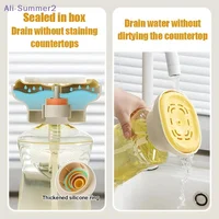 ขวดจ่ายน้ำยาล้างจานแบบกดสำหรับอ่างล้างจาน พร้อมที่เก็บแปรงขัดและฟองน้ำ 5