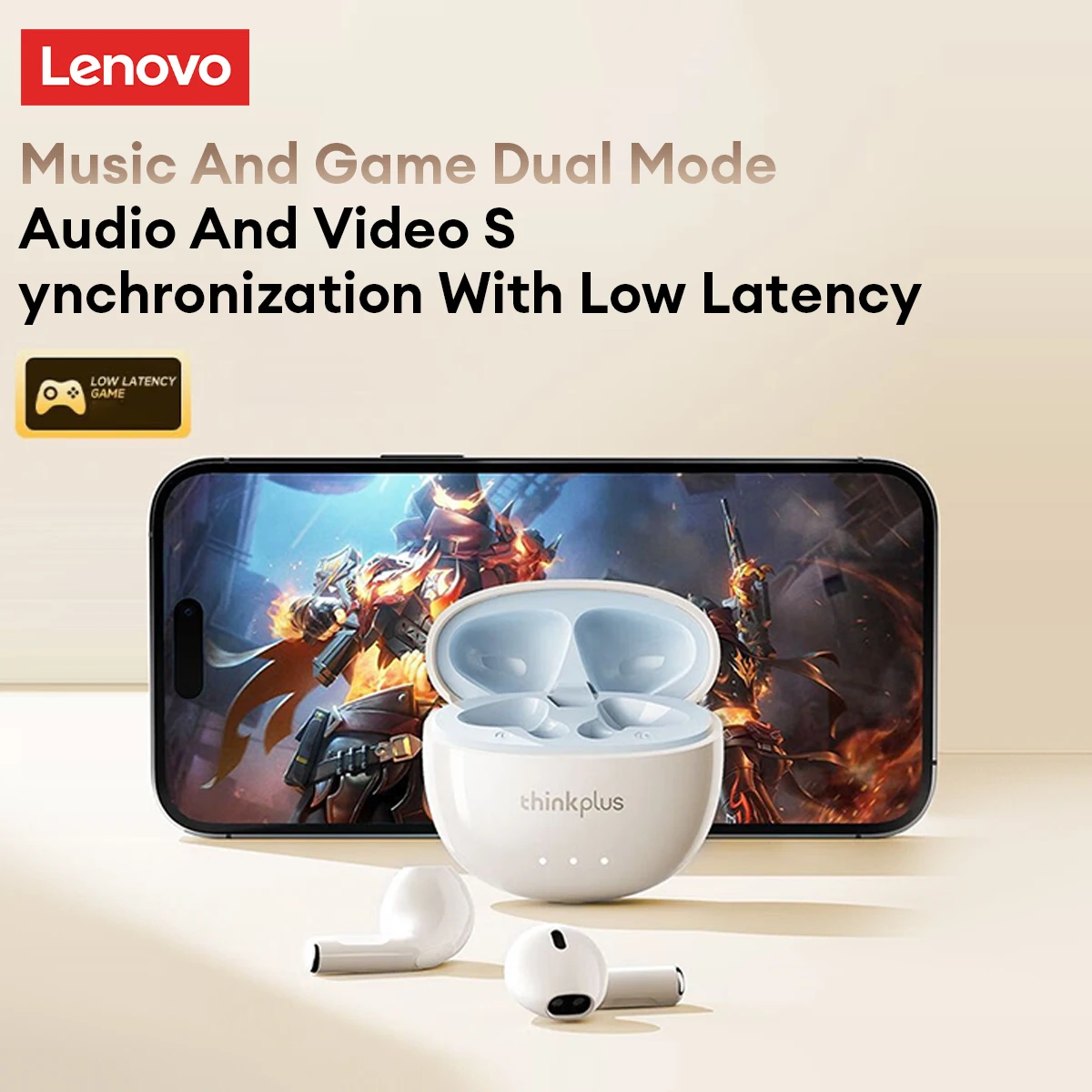 Lenovo LP2 ノイズキャンセリング防水スポーツヘッドフォン（マイク付き） Lenovo LP2 ノイズキャンセリング防水スポーツヘッドフォン