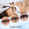 Lashonly Matte Ellipse Eyelash Extension Split Tips Super Soft False Lashes Black Mega Volume Faux Mink Light Weight Flat Lashes 6