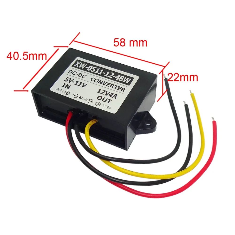 High-Efficiency DC Voltage Converter Step-Down Buck Regulator Transformer, 60W/18W Power Supply for Car and Solar Applications