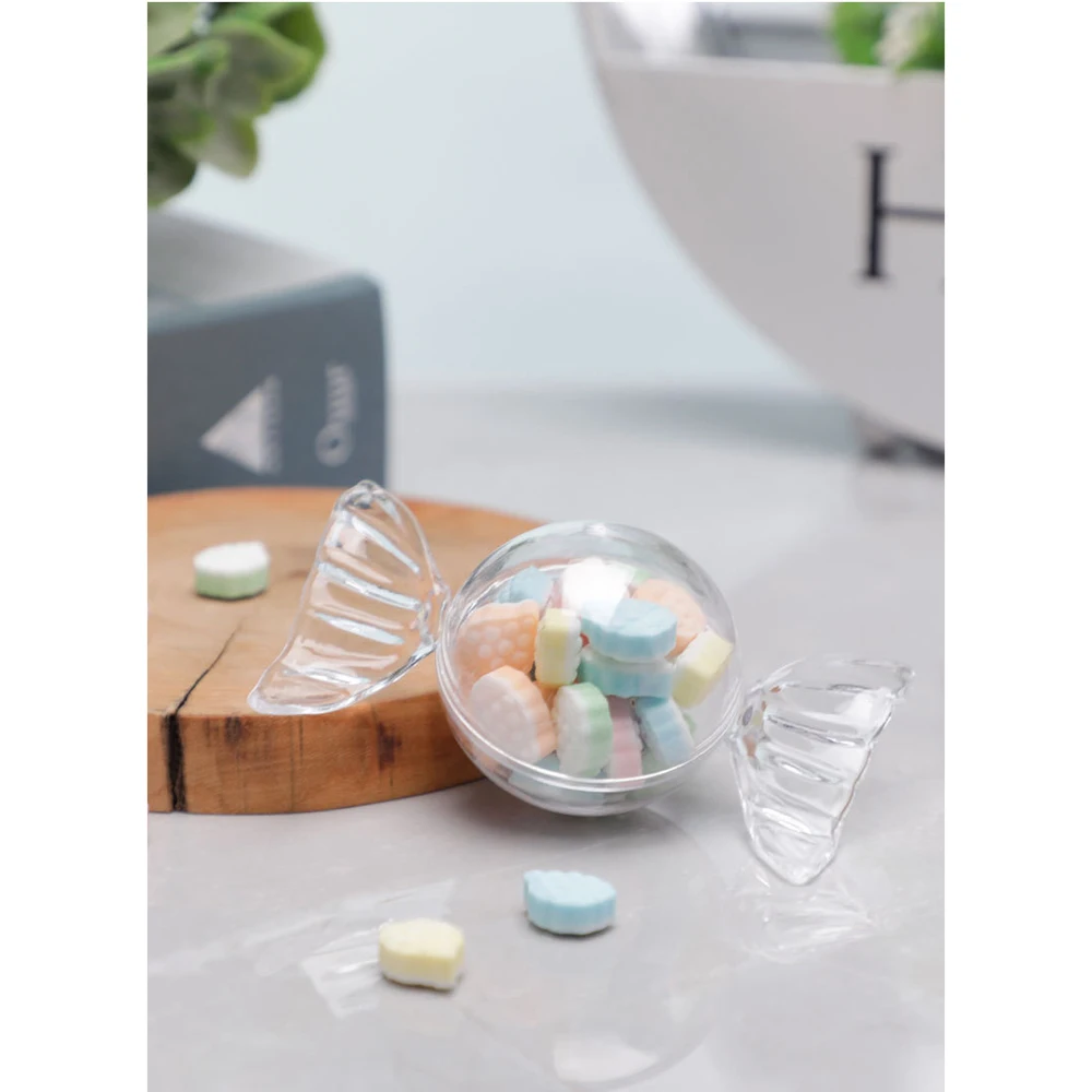 24 Candy Shaped Acrylic Candy Boxes Perfect for Weddings,Birthdays,Party Favors,Gifts Cute Clear Lucite Plastic Treat Containers