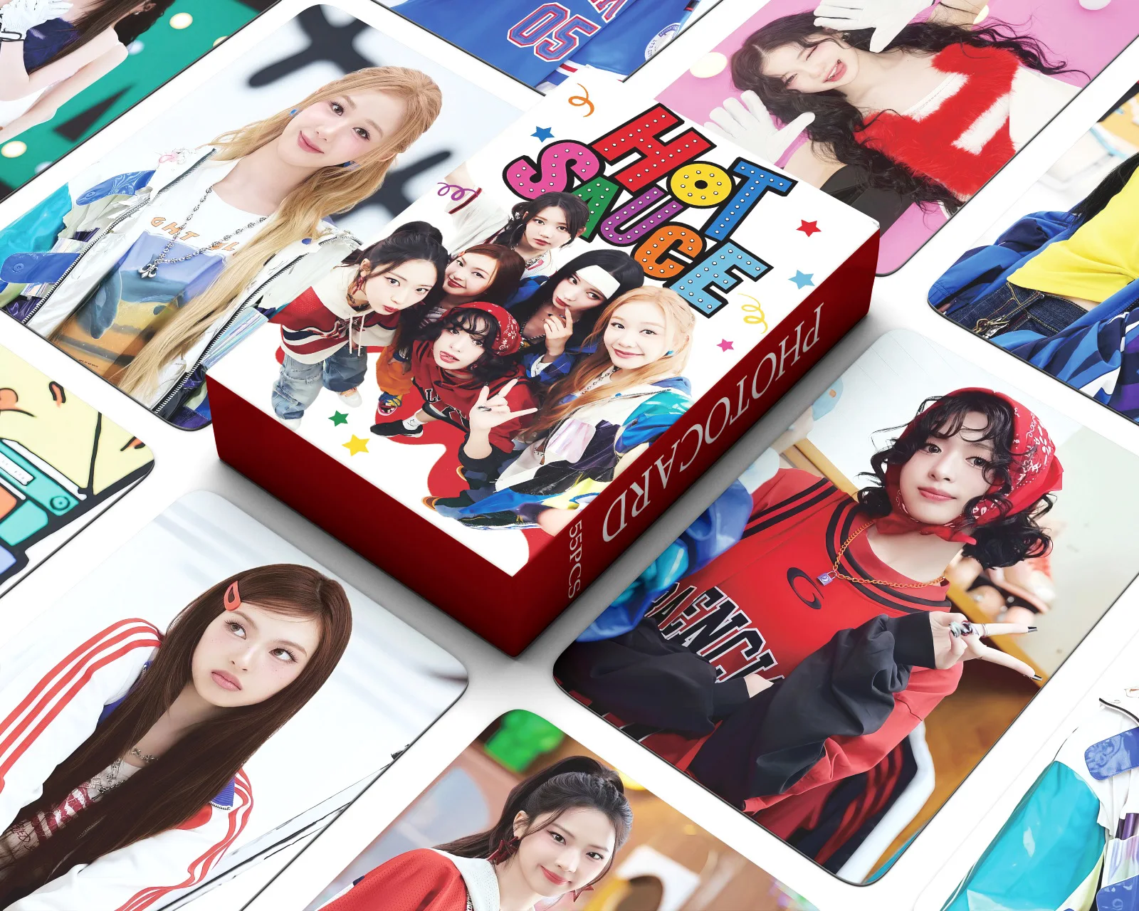 55Pcs/Set Kpop BABYMONSTER New Album HOT SAUCE Lomo Cards RAMI