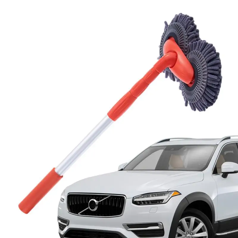 

Car Cleaning Brush Auto Chenille Washing Mop With 360 Degree Rotating Base Auto Detailing Kit For Windshield Windows For SUV RV