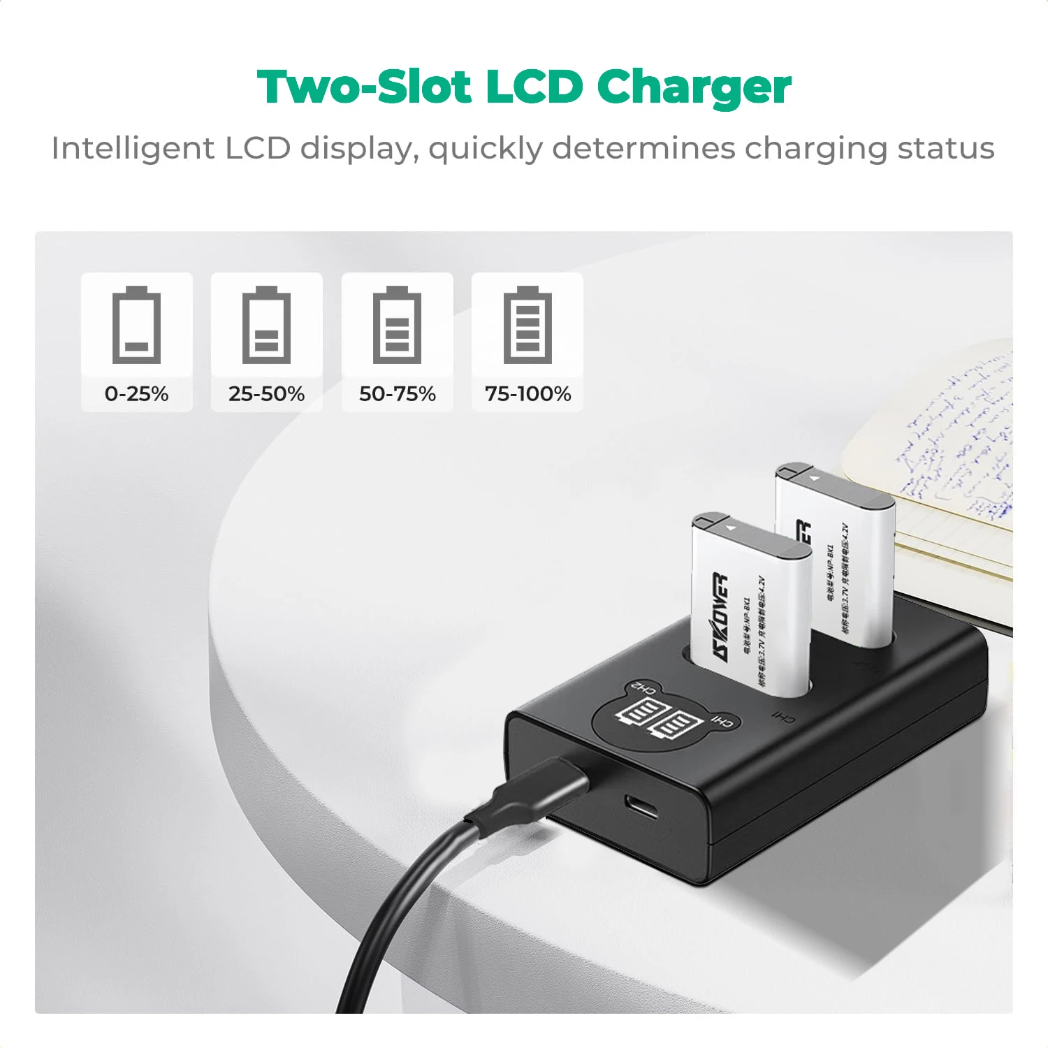 NP-BX1 NPBX1 Batterij En Led Usb Dual Charger Met ... – Vicedeal - View #3