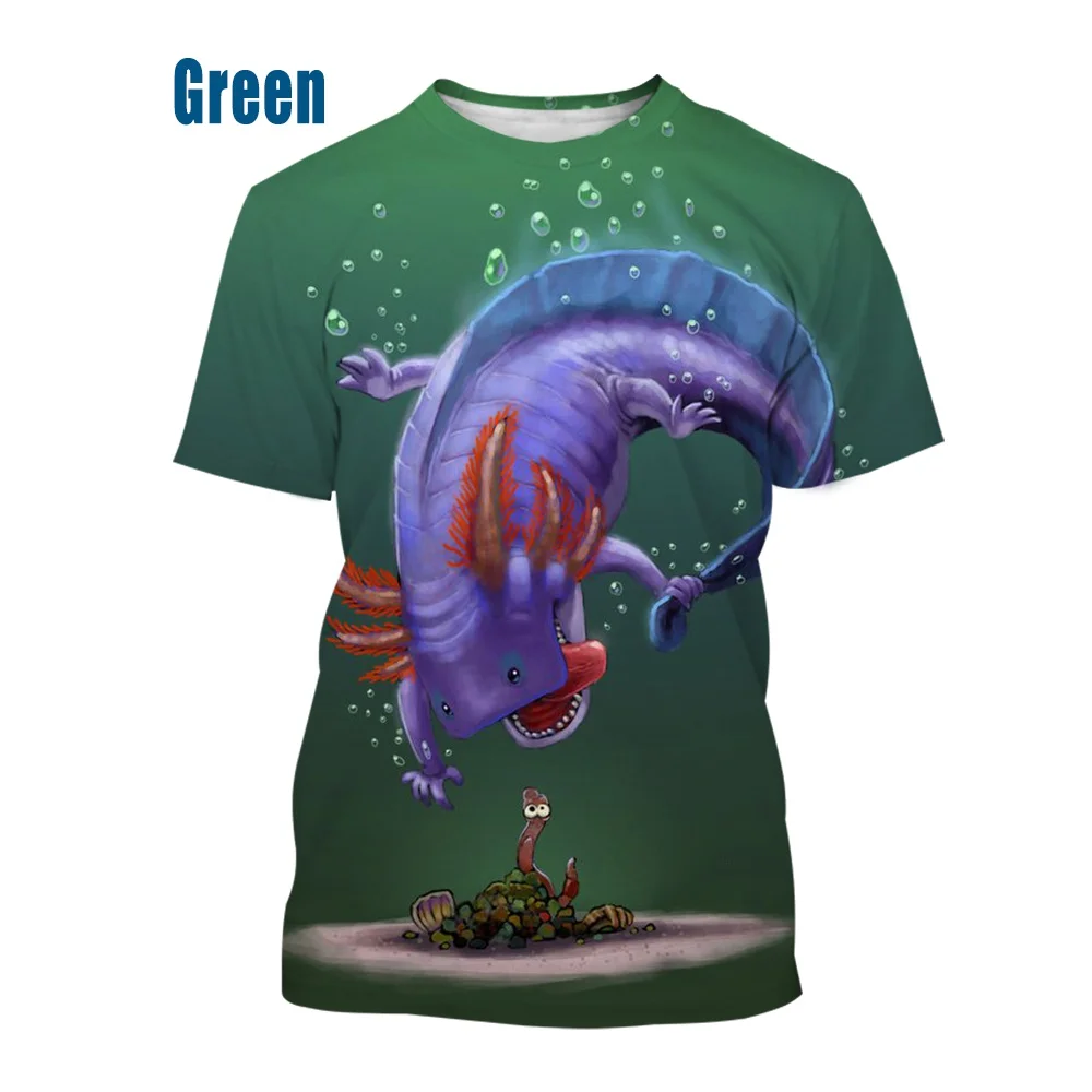 Hot Sale Axolotl 3D Print T-shirt Newest Animal Fashion Unisex