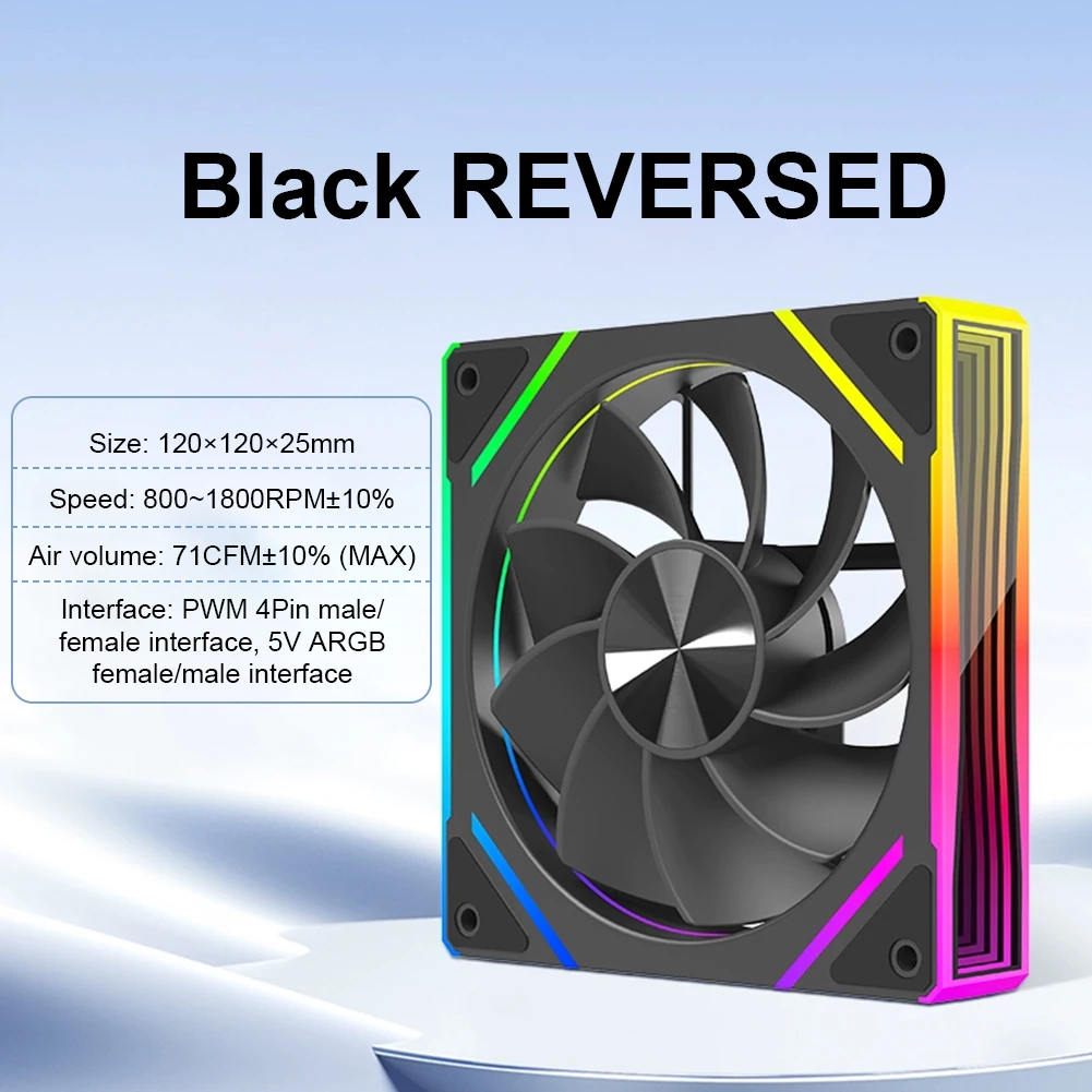 120mm PC Case Fan with RGB Lighting and Daisy Chain