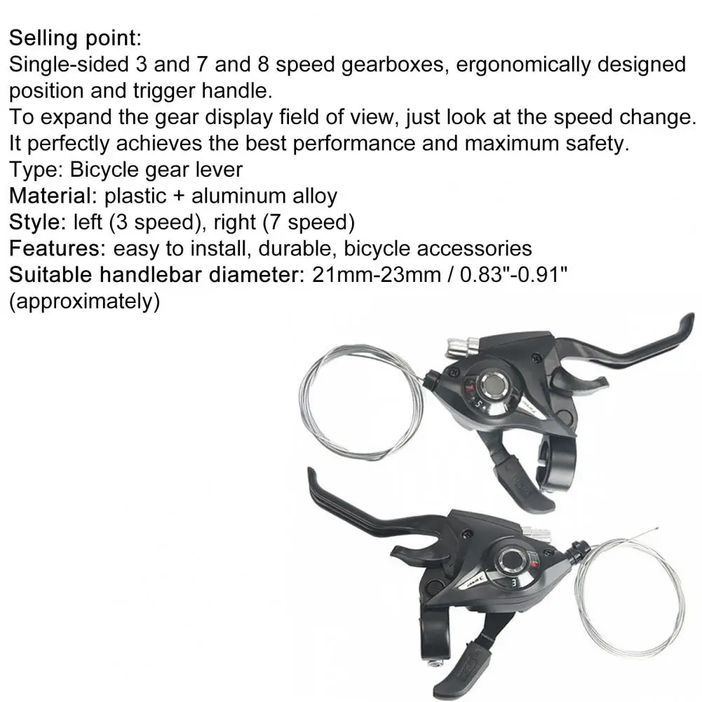 Thumb Shifter 1Pc Left/Right Accurate 3 Speed/7 Speed MTB Trigger Shifter Derailleurs Mountain Bike Bicycle Transmission bike derailleur,bicycle shift lever
