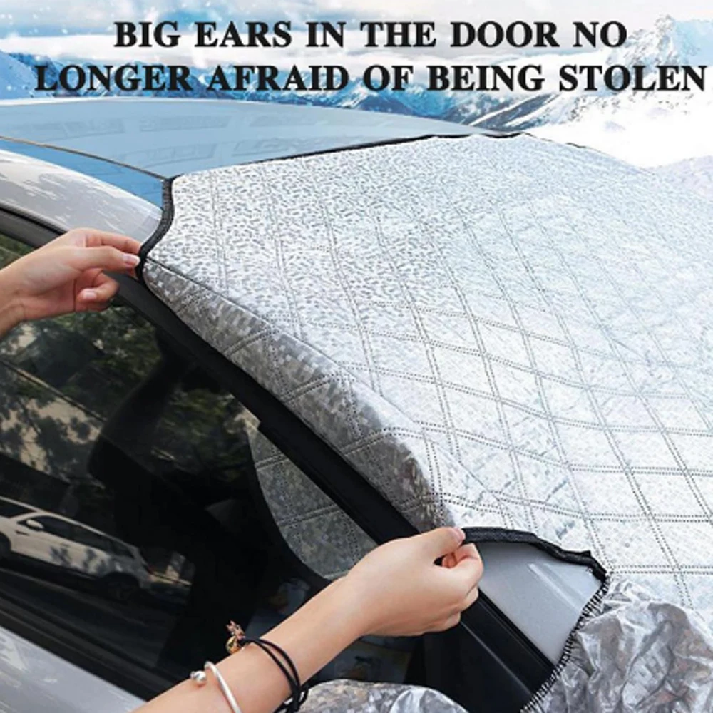 Couverture de pare-soleil en verre Anti-neige et Anti-gel pour voiture, 4  couches de protection magnétique avec bande réfléchissante, pour l'hiver -  AliExpress