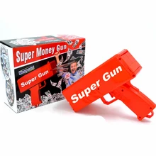

Amazing Money Gun Make It Rain Red Golden Funny Christmas Gift Birthday Toys With 100 PCS Game Cash Party Supplies No Battery