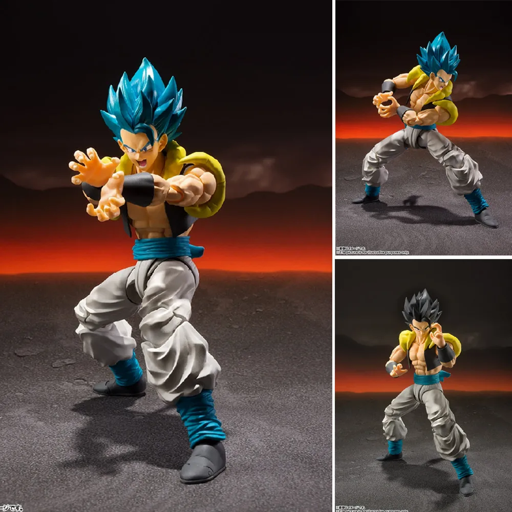 

Original S.H.Figuarts Gogeta Dragon Ball Z Anime Super Saiyan PVC Toys for Children Goku Vegeta Action Figure 15cm