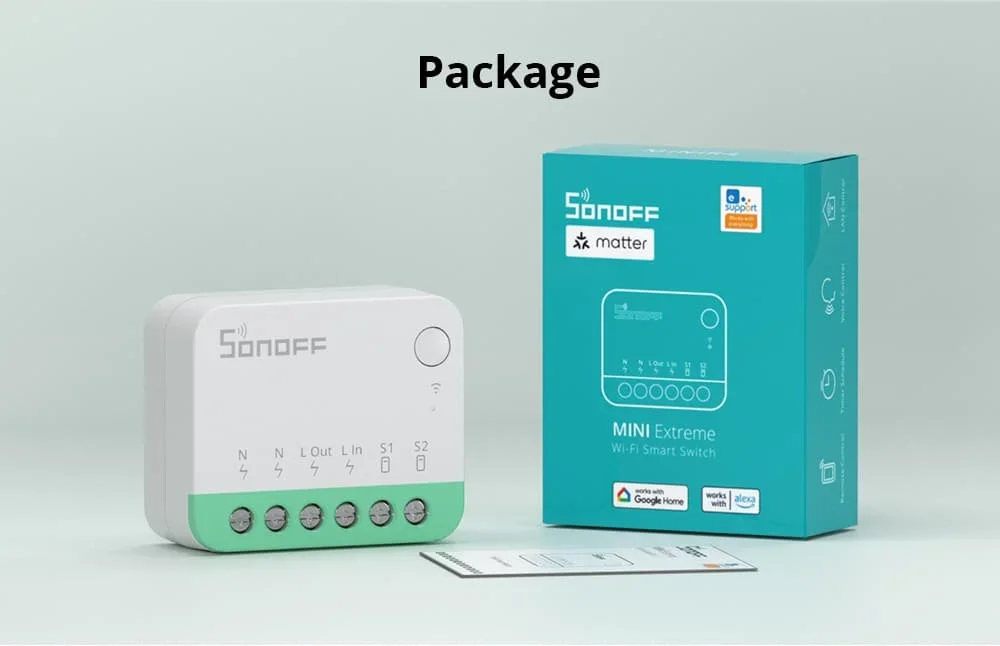 MINIR4M Matter MINI R4 Matter Mini R4 Extreme Wifi Smart Switch Matter Relay w