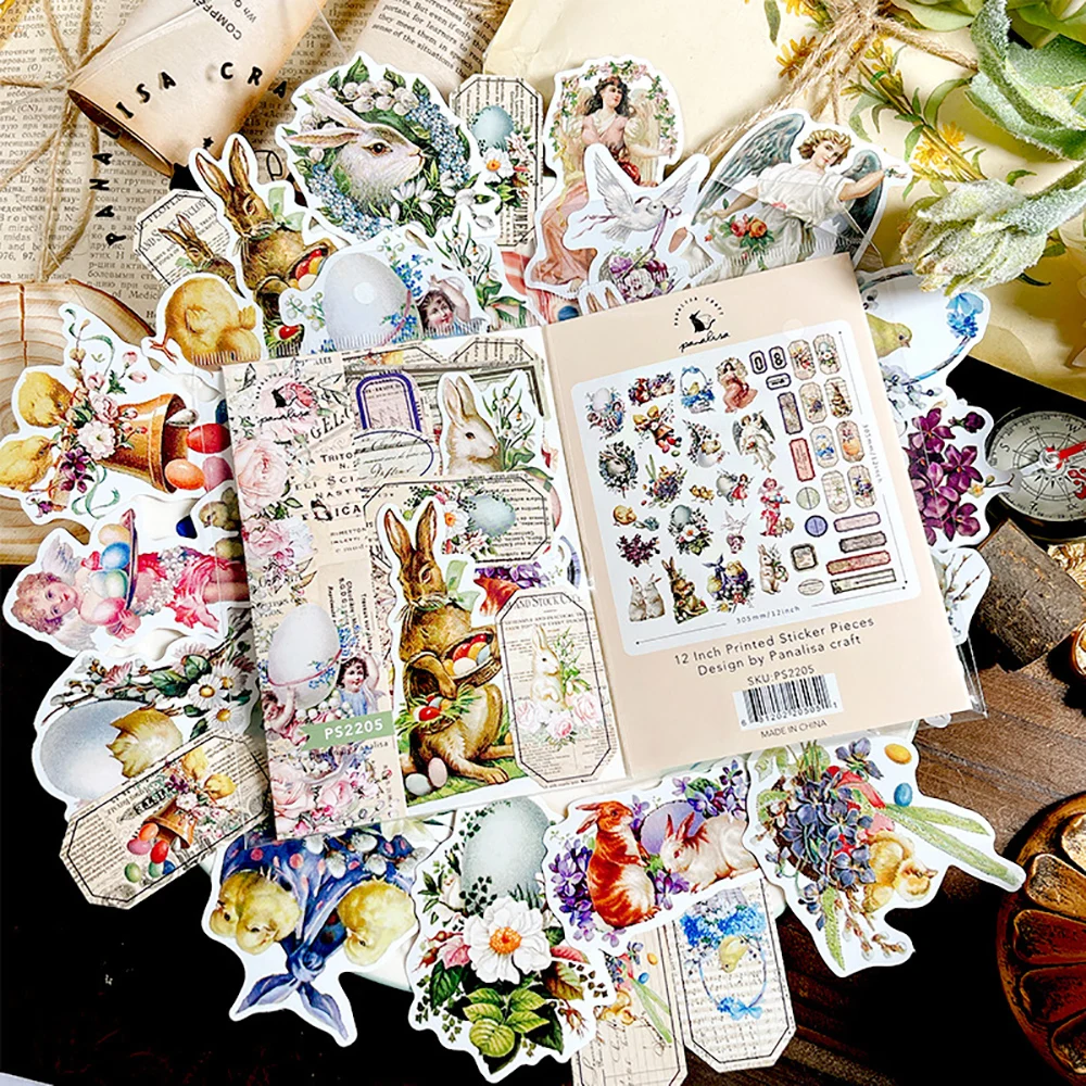 12 styles 12 inch Vintage Stationery Sticker Fashion Notes Diary Planner junk journal Decorative Scrapbooking DIY Craft Sticker