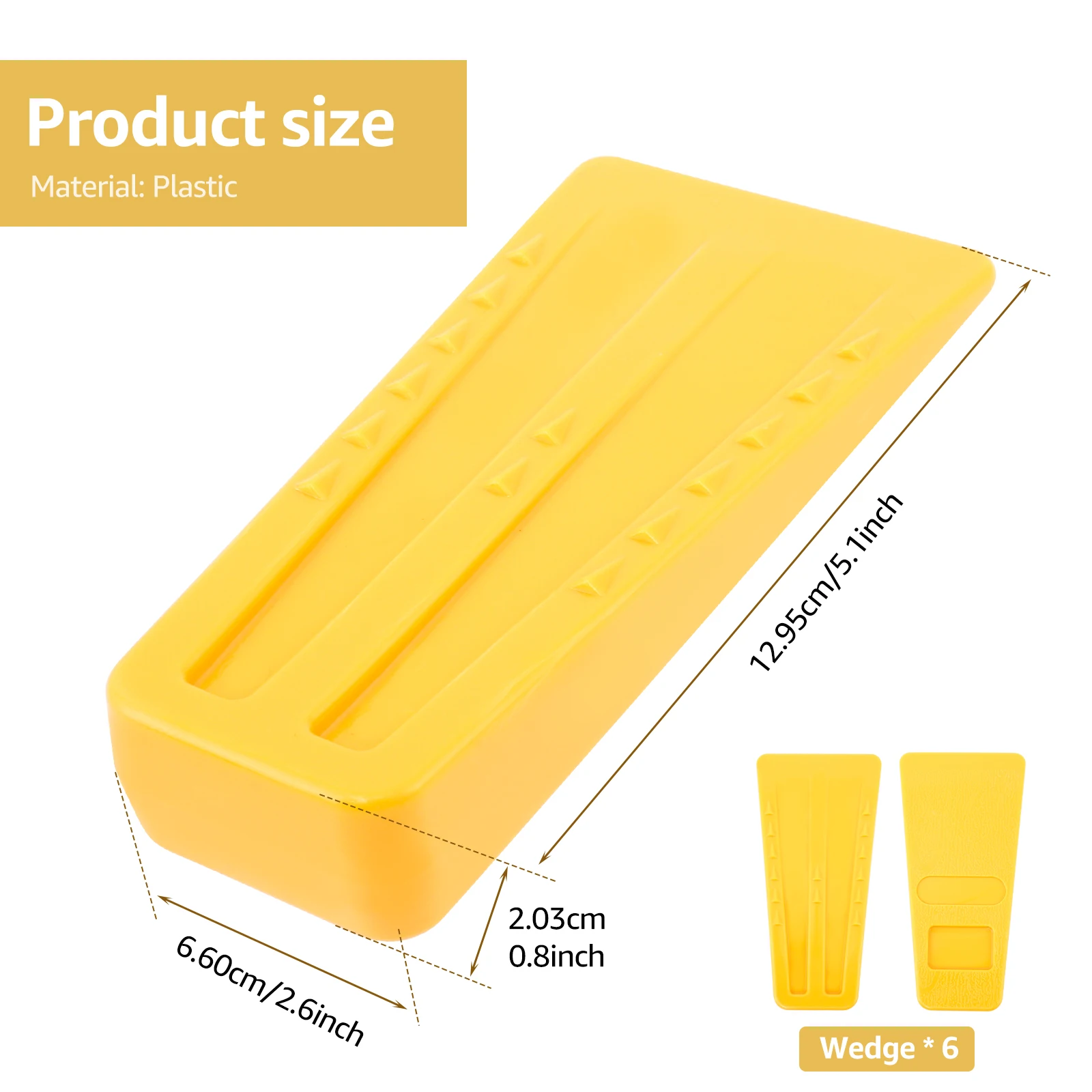 Felling Wedges Plastic Chainsaw Accessories Wear Resistant Tree Safety Cutting 6Pcs