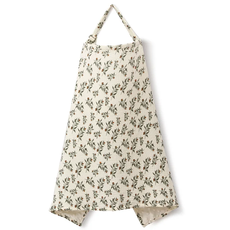 Multifunctional Nursing Cover Nursing Scarf Shawl Poncho for Outside Breathable Cotton Muslin Breastfeeding Cover for Moms