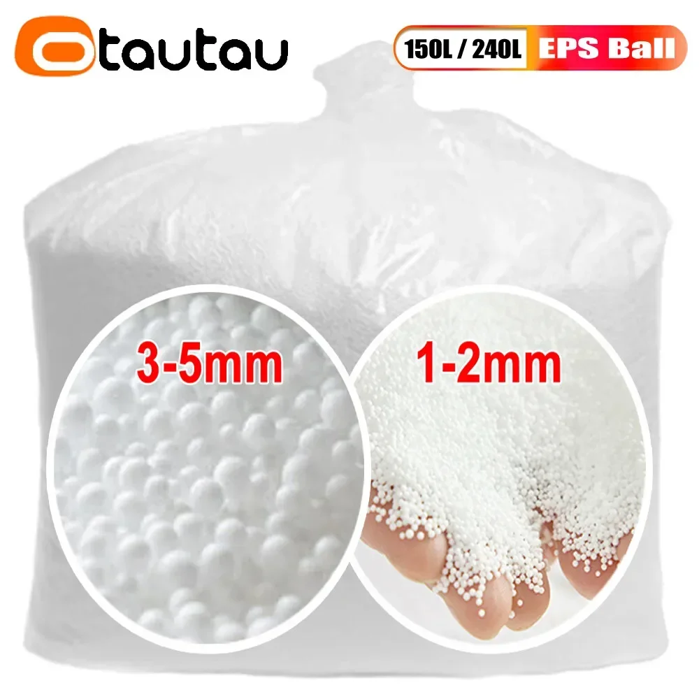 Bean Bag Filler OTAUTAU 240L EPS Ball Filler for 3ft Beanbag Pouf 3-5mm Polyester Pillow Cushion Bean Bag Chair Snow Scene TL001