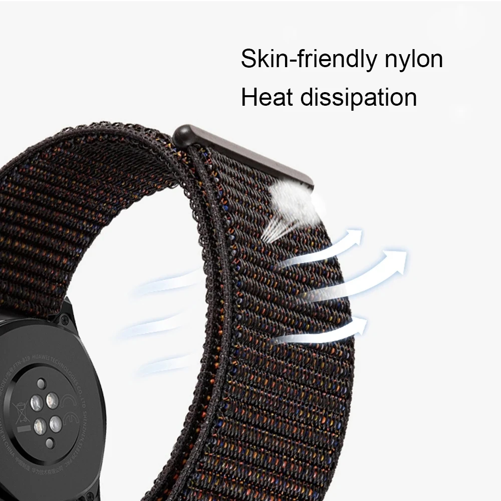 Nylon Loop Sports Bracelet Band, 20mm/22mm Strap