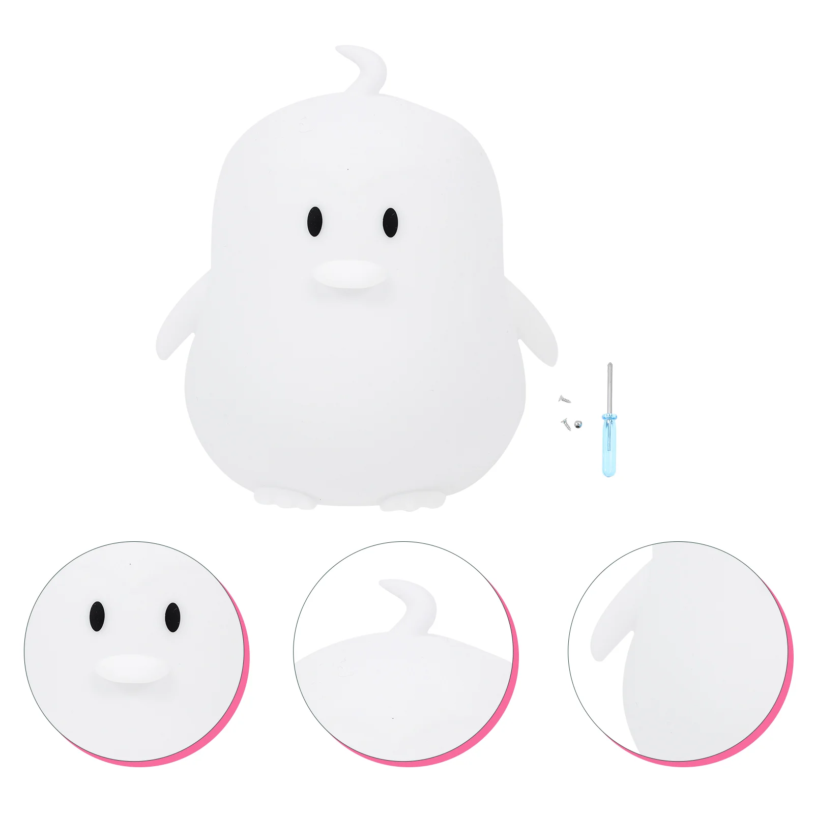 

1 Набор комнатных ночных ламп в форме пингвина, силиконовый комнатный светильник