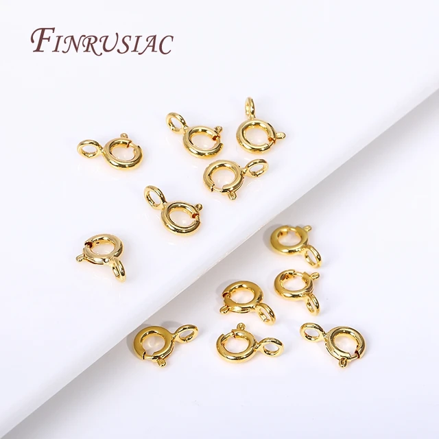 10-20pcs 6mm Gold Spring Ring Clasp With Open Jump Ring Jewelry Clasp For  Chain Necklace Bracelet Connectors Jewelry Making Diy - Jewelry Findings &  Components - AliExpress