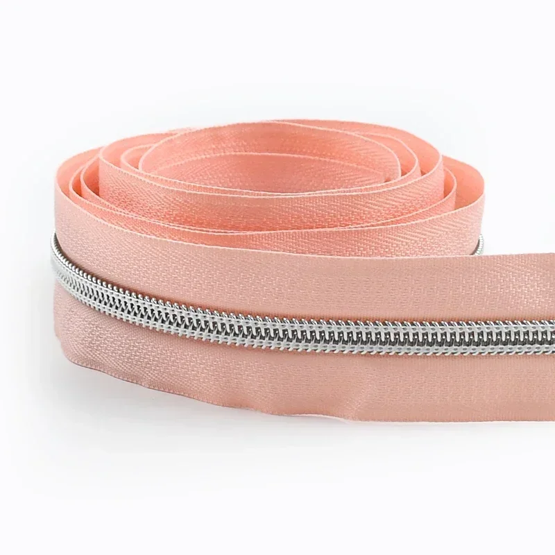Nylon Zippers Silver Teeth Roll for Sewing and DIY Tailoring Accessories
