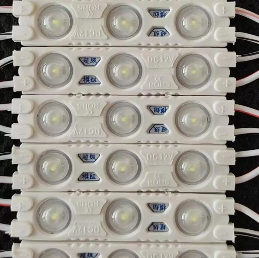 

Супер яркий 2835 3LED инъекционный фотомодуль 12 В с объективом водонепроницаемый IP65 1,2 Вт Холодный белый свет, фотозначок для рекламы магазина