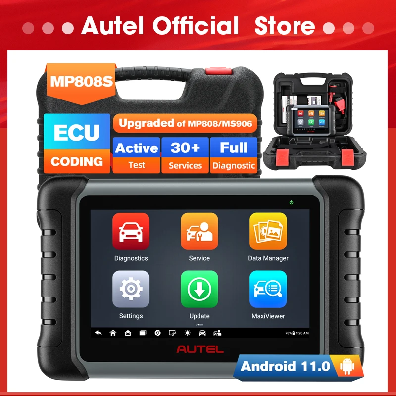 Autel-車の診断ツール,Maxipro mp808s,2年間の無料アップデート,ECU