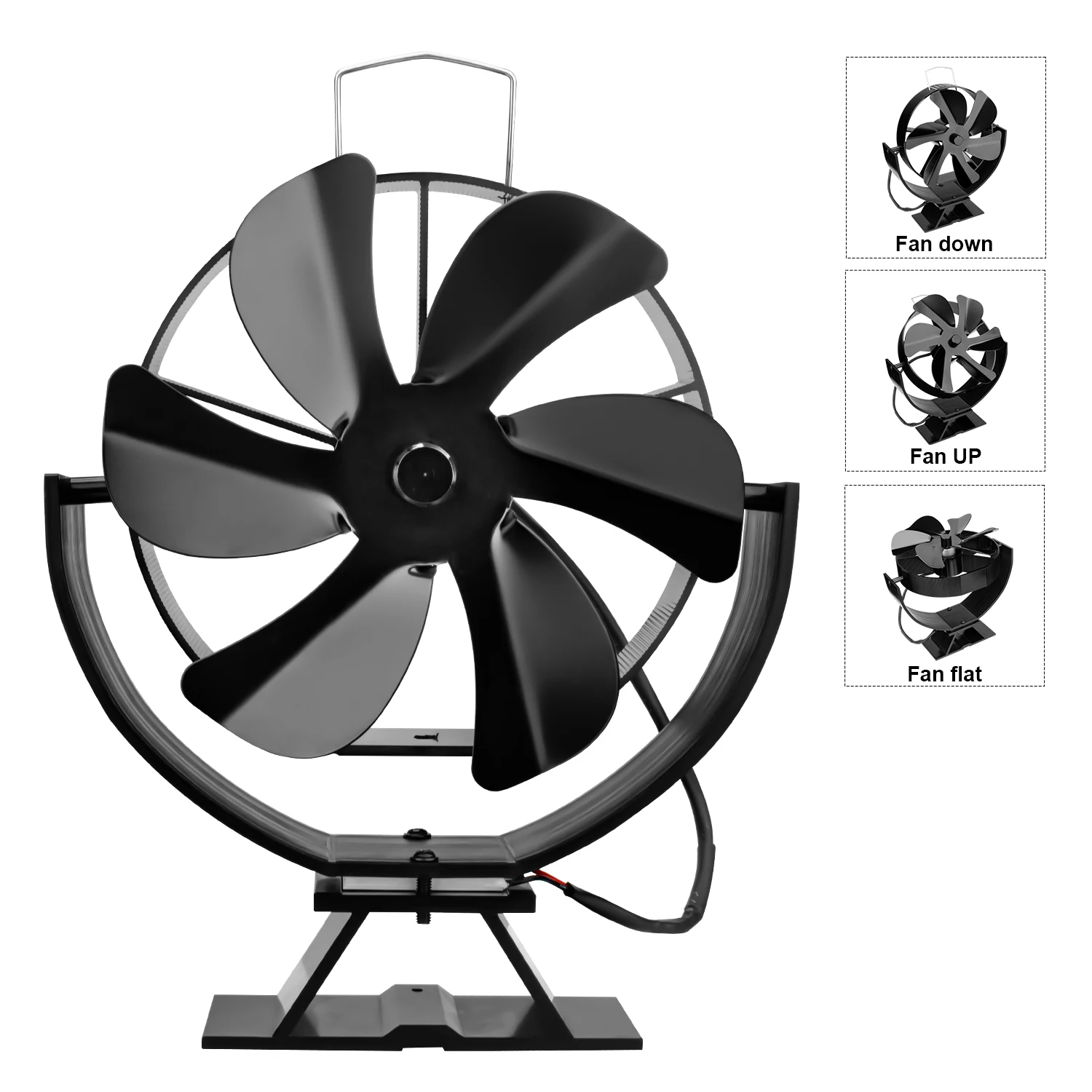 Stove Fan Heat Powered Fireplace Fan Log Wood Burner Eco-fan Quiet 360&deg; Rotating 6 Blade Home Winter Warm Heat Distribution fireplace fan