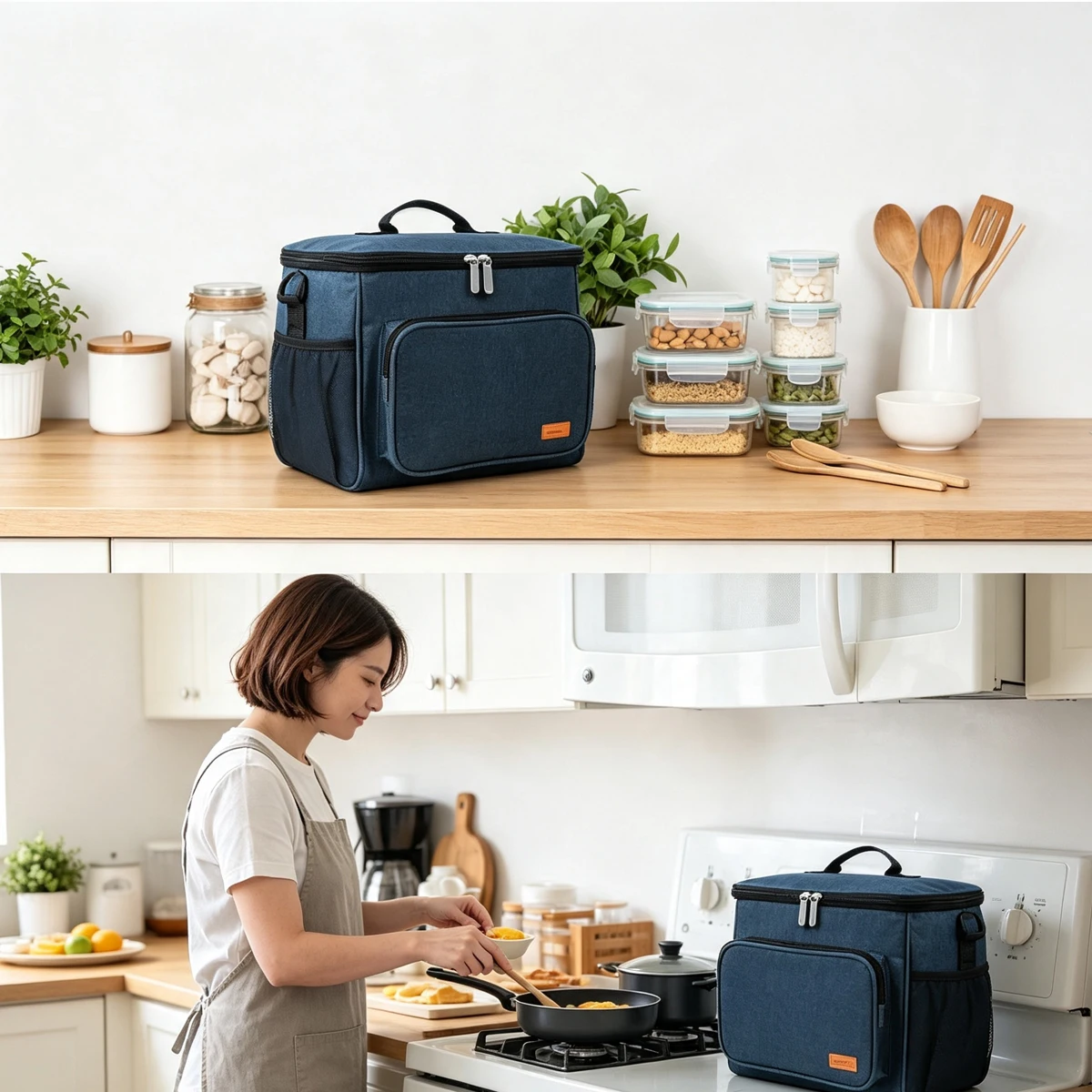 Women's Insulated Leakproof Thermal Lunch Tote and Storage Bag