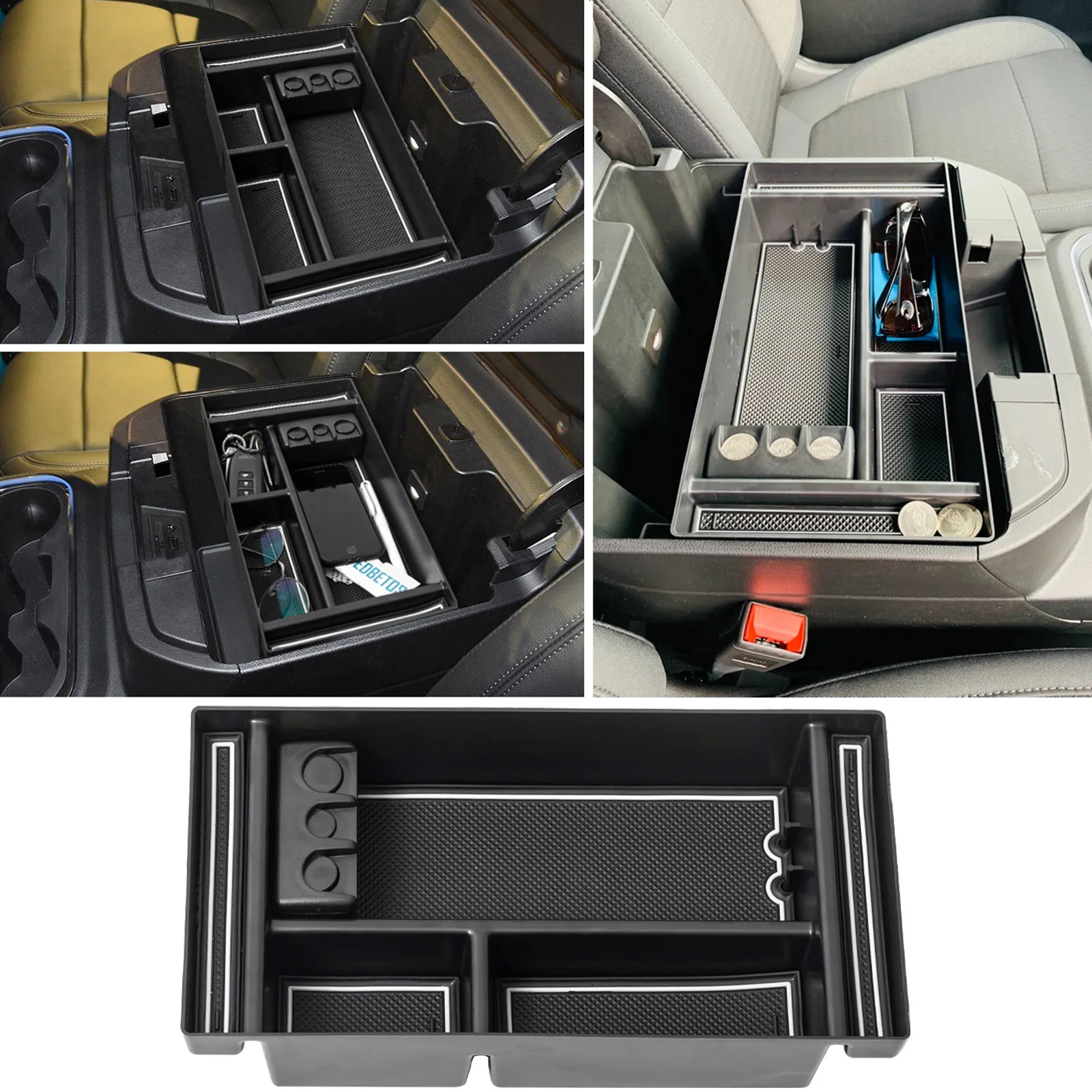 

Center Console Organizer For 2020-2023 Silverado/Sierra 2500/3500HD/2019-2023 Chevy Silverado 1500 / GMC Sierra 1500 Accessories