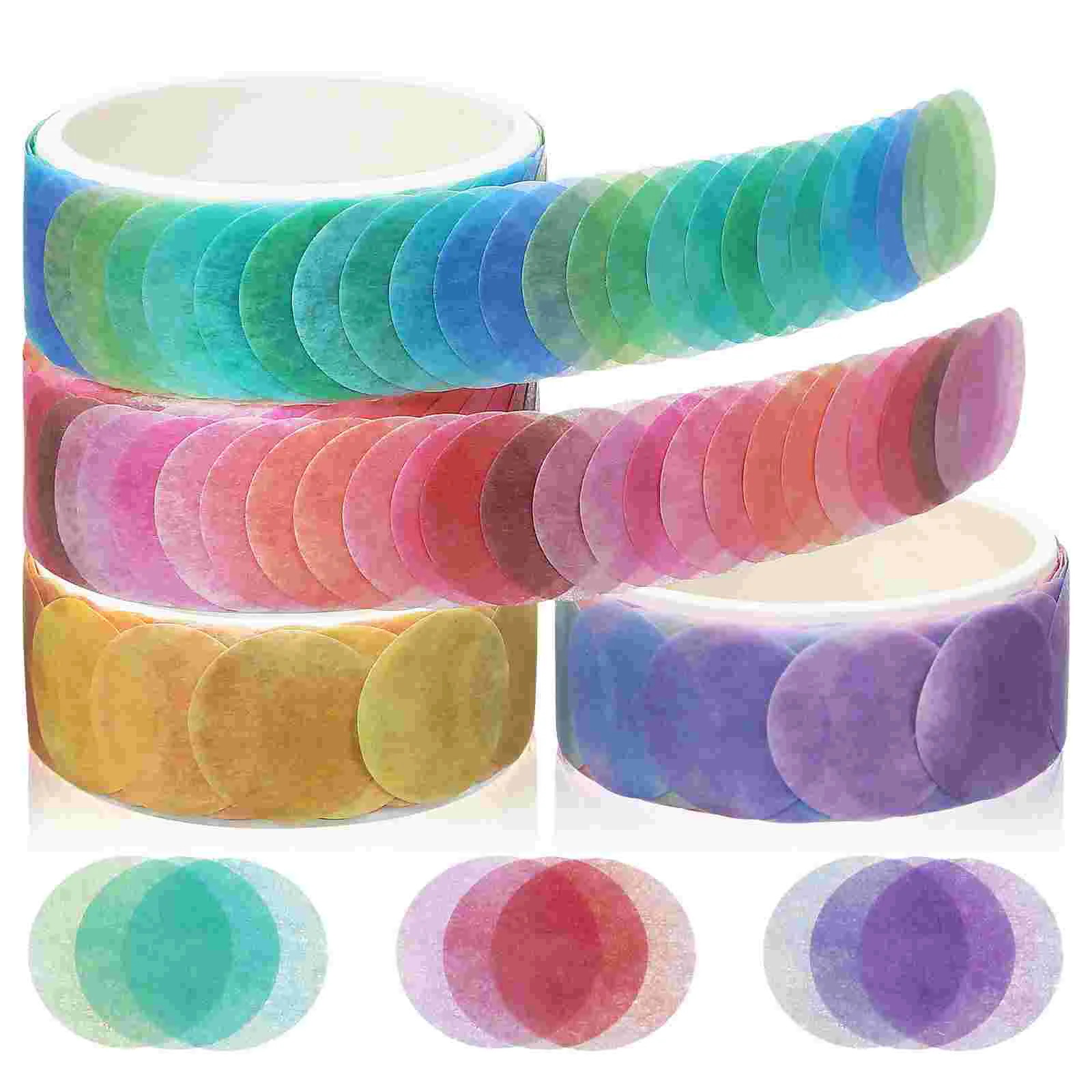 4 Rolls Fruit Hard Candy Decorative Stickers Washi Tape Thin Magnetic Paper Aesthetic For Journaling Scrapbook DIY