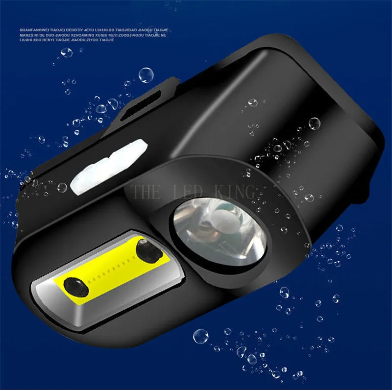 Portable mini XPE Q5+COB LED Headlamp USB Rechargeable Camping Head lamp Fishing headlight flashlight torch head flashlight cob headlamp