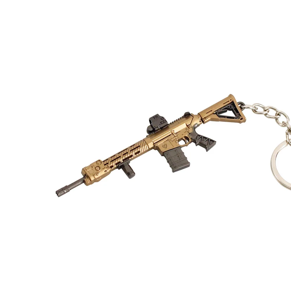 9cm Arena Breakout Gun Keychains Mini M110 Rifle Model Alloy Small