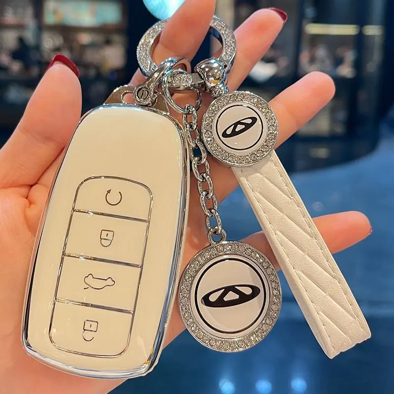 コ*ジ様 KARA キーホルダーセット Silicone Case Key Cover Car Key Holder Keychain For Chery