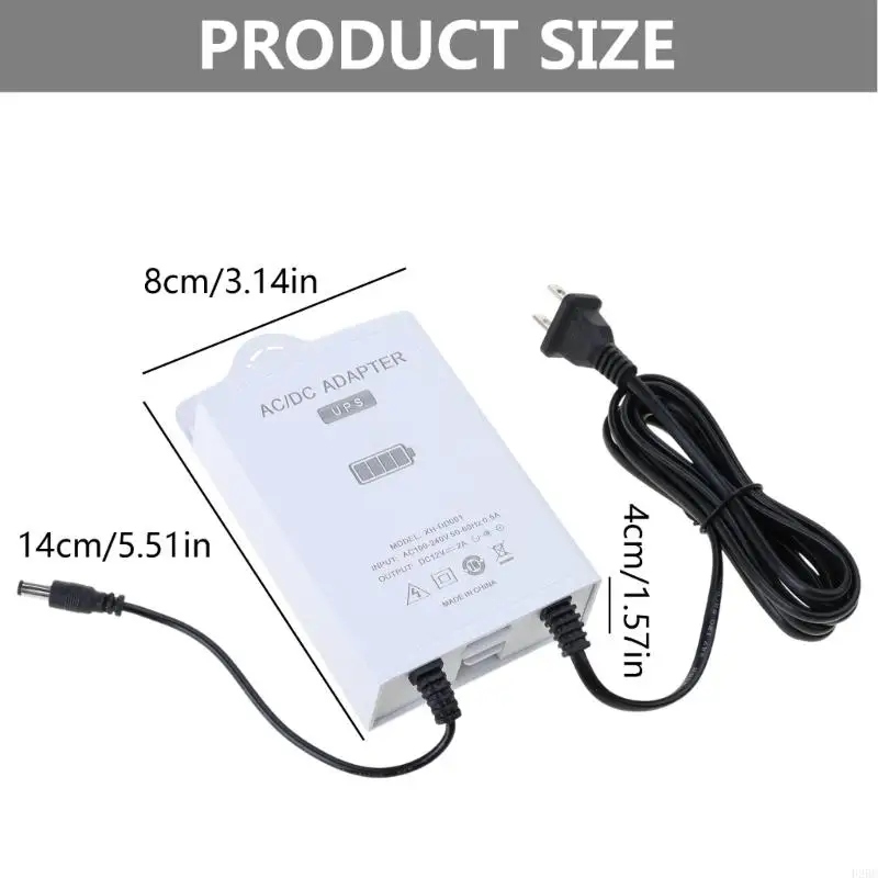 F26C 12V-2A Uninterruptible Power Supply Mini UPS Battery Backup for WiFi, Router, Modem, Security Camera Universal Interface