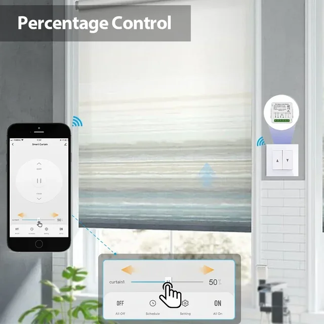 Tuya WiFi Zigbee Smart Curtain Switch Module Smart Life APP for Roller Blinds Shutter Electric Motor Work with Alexa Google Home 2